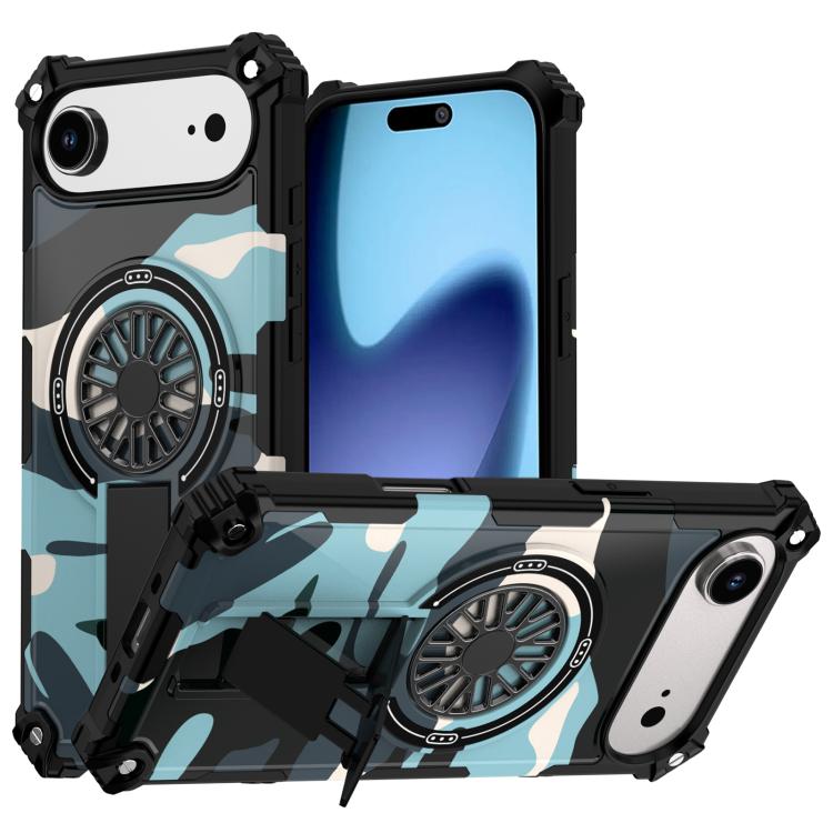 Camouflage Kickstand Rotating Shaft MagSafe Phone Case