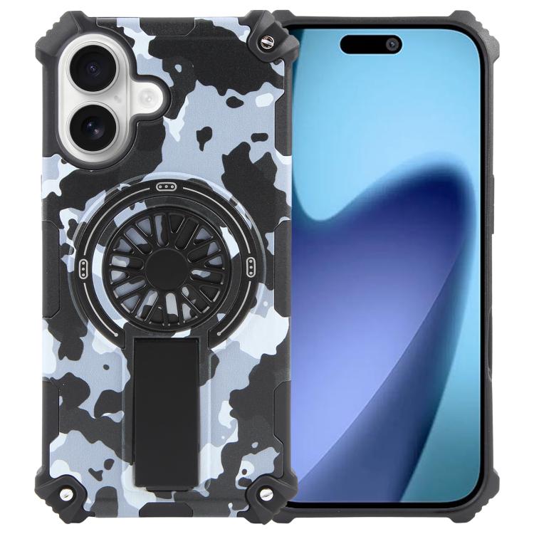 Camouflage Kickstand Rotating Shaft MagSafe Phone Case