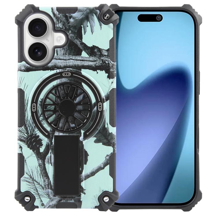 Camouflage Kickstand Rotating Shaft MagSafe Phone Case
