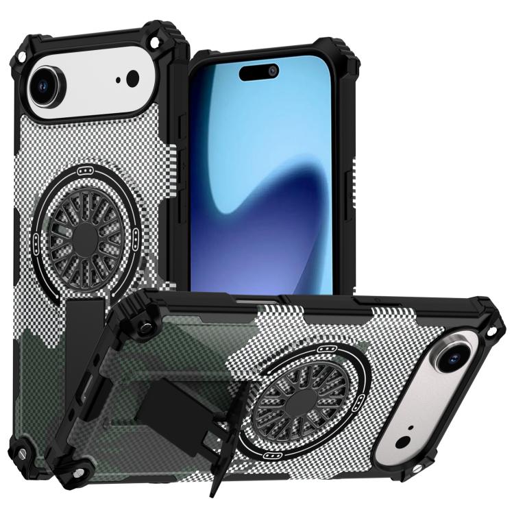Camouflage Kickstand Rotating Shaft MagSafe Phone Case