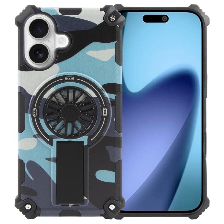 Camouflage Kickstand Rotating Shaft MagSafe Phone Case