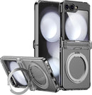 Case Compatible Samsung Galaxy Z Flip 6 Shockproof Hard PC Hinge Protection Ring Holder Case Ultra