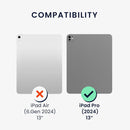 Case Compatible with Apple Ipad Pro 13" (2024) Case - Soft TPU Back Protector Cover for Tablet - Black/Transparent