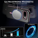 Case for Google Pixel 9A 6.2 Inch, Pixel 9A Phone Case Magnetic [Compatible with Magsafe] Slim Translucent Matte Men Women Girls Shockproof Protective Back Cover, Black/Hot Pink