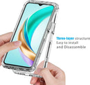 Case for Honor X6B, JDY - LX1 Case with Tempered Glass Screen Protector, Heavy Duty Full Body 3 Layer Protective