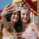 Case for Iphone 13 Pro Max, Colorful Retro Oil Painting Printed Flower Laser Glossy Pattern Cute