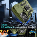 Case for Iphone 16 Pro with Slide Camera Cover+Screen Protector(2 Packs), Rotated Ring Kickstand Military