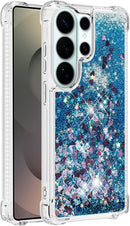 Case for Samsung Galaxy S26 Ultra Case Glitter Cute Bling Liquid Quicksand Clear Soft TPU Girls Women Stylish Bumper Shockproof Protective Cover for Samsung Galaxy S26 Ultra Blue YB