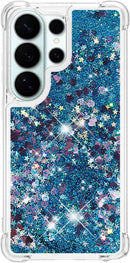 Case for Samsung Galaxy S26 Ultra Case Glitter Cute Bling Liquid Quicksand Clear Soft TPU Girls Women Stylish Bumper Shockproof Protective Cover for Samsung Galaxy S26 Ultra Blue YB