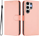 Case for Samsung Galaxy S26 Ultra Wallet Case with Card Holder Leather Flip Cover Kickstand Magnetic Closure Shockproof Women Men Cover for Samsung Galaxy S26 Ultra Orange YBM