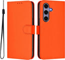Case for Samsung Galaxy S26 Ultra Wallet Case with Card Holder Leather Flip Cover Kickstand Magnetic Closure Shockproof Women Men Cover for Samsung Galaxy S26 Ultra Orange YBM