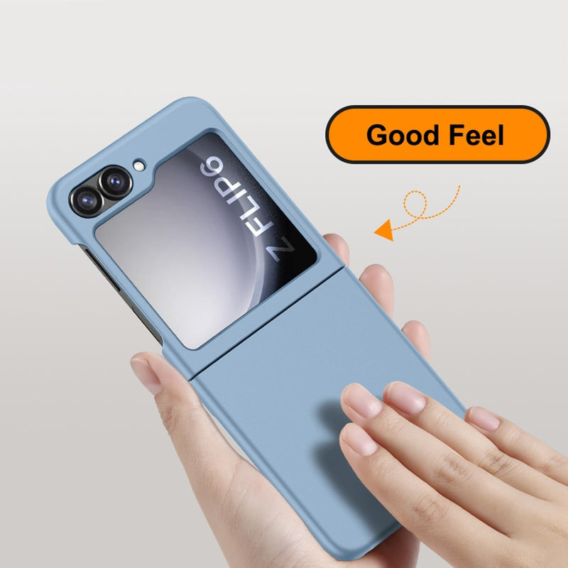 Case for Samsung Galaxy Z Flip 6 Case 2024 [Not Glass] PC Lightweight Ultra Thin Skin Feeling Z Flip 6 Case Matte Full Coverage anti Scratch anti Fingerprint for Samsung Galaxy Z Flip 6 Blue