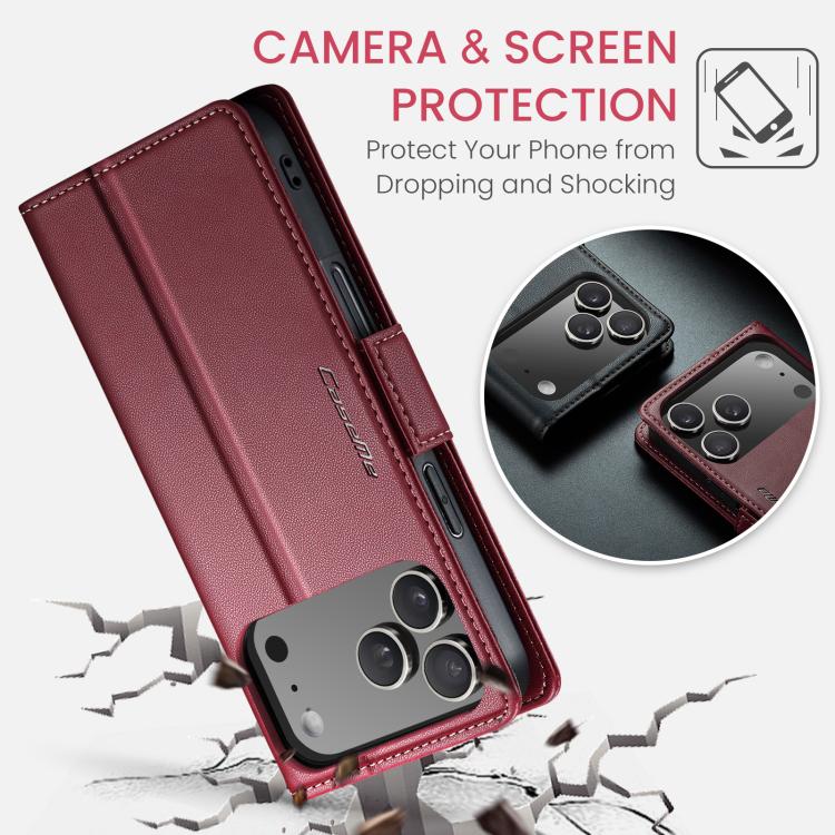 CaseMe 023 Butterfly Buckle Litchi Texture RFID Anti - theft Leather Phone Case