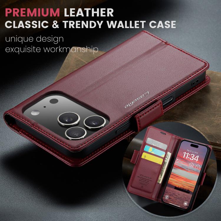 CaseMe 023 Butterfly Buckle Litchi Texture RFID Anti - theft Leather Phone Case