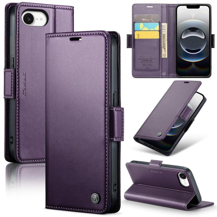 CaseMe 023 Butterfly Buckle Litchi Texture RFID Anti - theft Leather Phone Case
