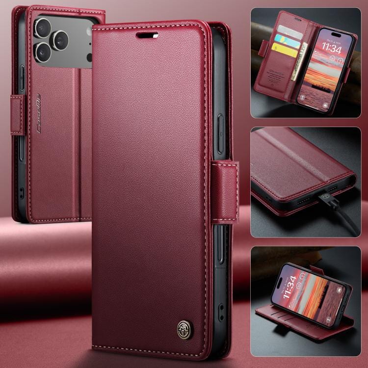 CaseMe 023 Butterfly Buckle Litchi Texture RFID Anti - theft Leather Phone Case