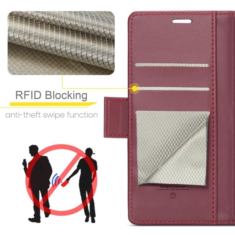 CaseMe 023 Butterfly Buckle Litchi Texture RFID Anti - theft Leather Phone Case