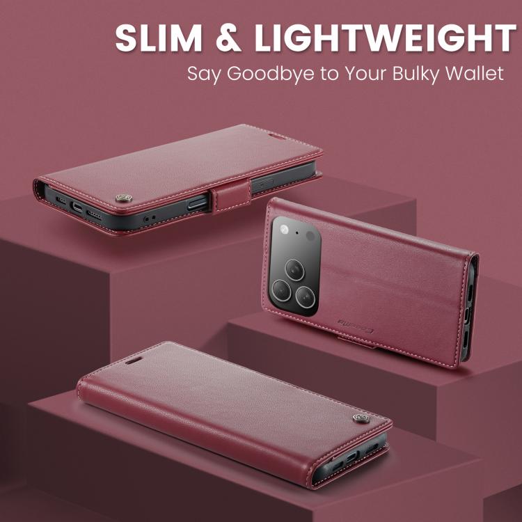 CaseMe 023 Butterfly Buckle Litchi Texture RFID Anti - theft Leather Phone Case