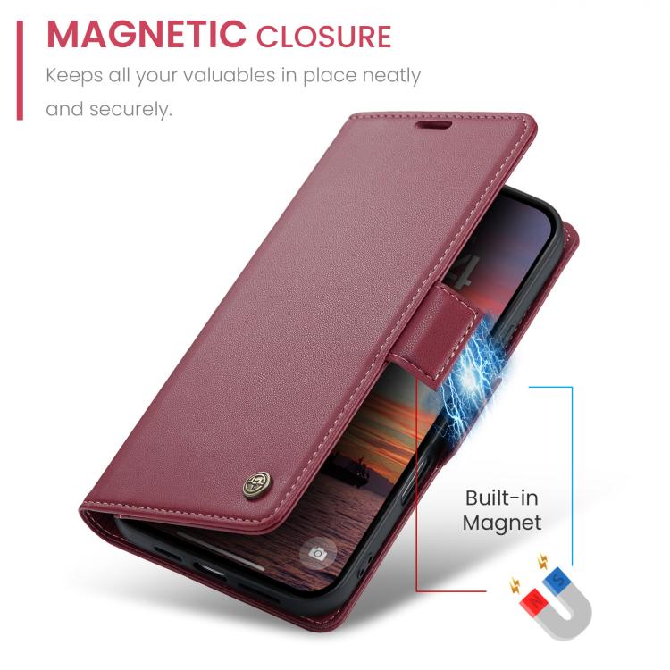 CaseMe 023 Butterfly Buckle Litchi Texture RFID Anti - theft Leather Phone Case