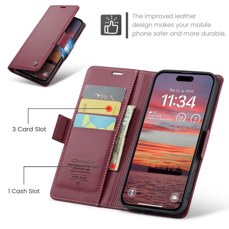 CaseMe 023 Butterfly Buckle Litchi Texture RFID Anti - theft Leather Phone Case
