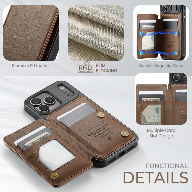 CaseMe C22 Card Slots Holder RFID Anti - theft Phone Case
