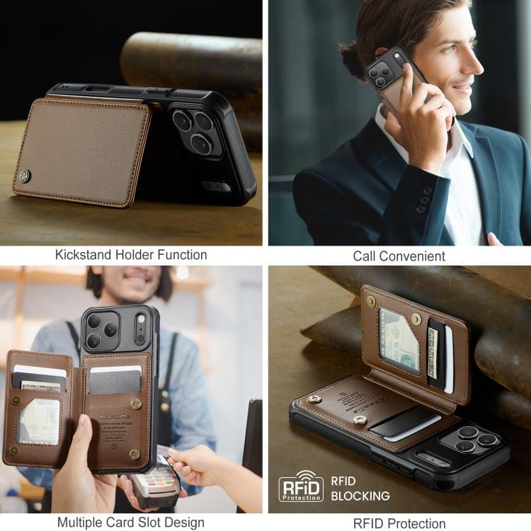 CaseMe C22 Card Slots Holder RFID Anti - theft Phone Case