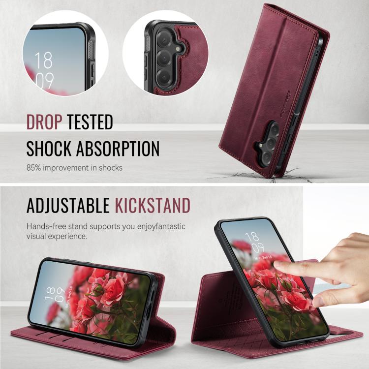 CaseMe C49 Magnetic RFID Blocking Detachable Wallet Leather Phone Case
