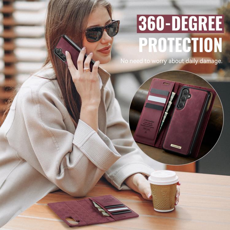 CaseMe C49 Magnetic RFID Blocking Detachable Wallet Leather Phone Case