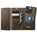 CaseMe C49 MagSafe RFID Blocking Detachable Wallet Leather Phone Case
