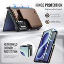 CASEME for Samsung Galaxy Z Fold8 Ultra Case with RFID Blocking 5 Card Slots C22 Leather Back Cover