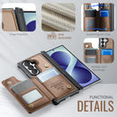 CASEME for Samsung Galaxy Z Fold8 Ultra Case with RFID Blocking 5 Card Slots C22 Leather Back Cover