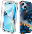 iPhone 16 Case, Full Body Rugged Case Touch Sensitive Anti - Scratch Screen Protector Pink