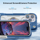 iPhone 16 Case 6.1 Inch Ring Stand Military Grade Drop Protection Full Body Rugged Heavy Duty Case Cover