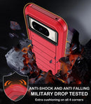 Google Pixel 9 Case Pro Case Protector Belt Clip Holster Body Cover with Kickstand Black