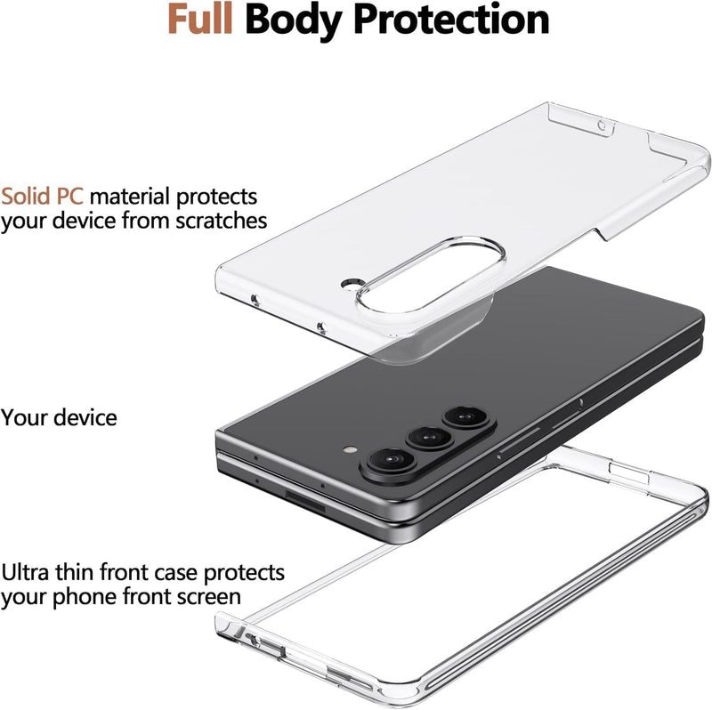 Clear Case for Samsung Galaxy Z Fold 6 [Anti - Yellow] Ultra - Thin Slim Fit Transparent Hard PC Protective Phone Case for Samsung Fold 6