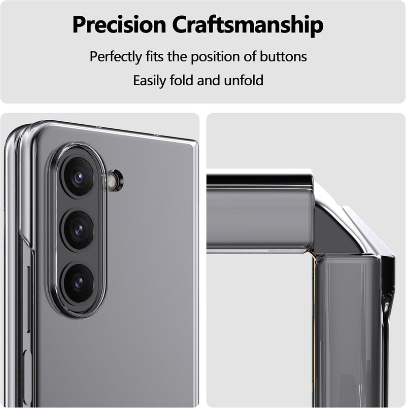 Clear Case for Samsung Galaxy Z Fold 6 [Anti - Yellow] Ultra - Thin Slim Fit Transparent Hard PC Protective Phone Case for Samsung Fold 6