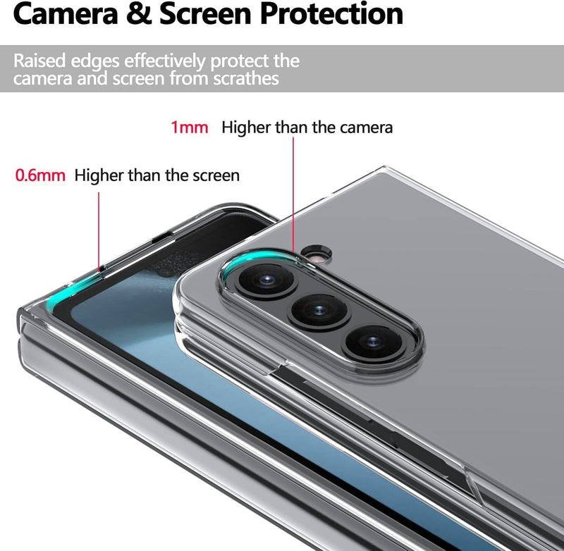 Clear Case for Samsung Galaxy Z Fold 6 [Anti - Yellow] Ultra - Thin Slim Fit Transparent Hard PC Protective Phone Case for Samsung Fold 6