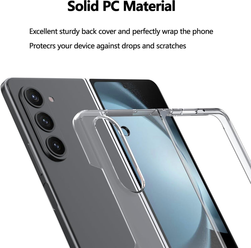 Clear Case for Samsung Galaxy Z Fold 6 [Anti - Yellow] Ultra - Thin Slim Fit Transparent Hard PC Protective Phone Case for Samsung Fold 6