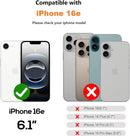 iPhone 16E Flip Premium Leather Magnetic Wallet Case