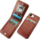 iPhone 16E Flip Premium Leather Magnetic Wallet Case