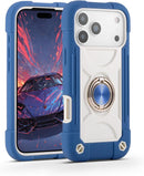 Compatible with Iphone 17 Pro Max Case 6.9 Inch with Ring Stand, Heavy - Duty Military Grade Shockproof Phone Kids Cover for Iphone 17 Pro Max (Rainbow Pink)