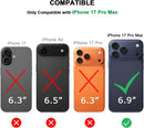 Compatible with Iphone 17 Pro Max Case Wood Grain with Carbon Fiber Texture Design Leather Hybrid Slim Case (Black)