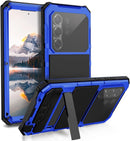 Compatible with Samsung Galaxy S26 Ultra Metal Phone Case with Gorilla Glass Aluminum Magnetic Stand Rugged Heavy Duty Case [10FT Military Drop Protection] Dustproof Full Cover for Men (Black)