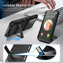 Compatible with Samsung Galaxy S26 Ultra Metal Phone Case with Gorilla Glass Aluminum Magnetic Stand Rugged Heavy Duty Case [10FT Military Drop Protection] Dustproof Full Cover for Men (Black)