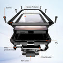 Compatible with Samsung Galaxy S26 Ultra Metal Phone Case with Gorilla Glass Aluminum Magnetic Stand Rugged Heavy Duty Case [10FT Military Drop Protection] Dustproof Full Cover for Men (Black)