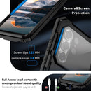 Compatible with Samsung Galaxy S26 Ultra Metal Phone Case with Gorilla Glass Aluminum Magnetic Stand Rugged Heavy Duty Case [10FT Military Drop Protection] Dustproof Full Cover for Men (Black)