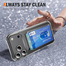Crystal Clear Card Slot PC Hybrid TPU Phone Case