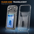 Crystal Clear Card Slot PC Hybrid TPU Phone Case