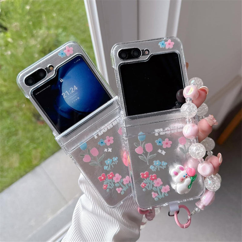 Galaxy Z Flip 7 Flower Girly Hinge Protection Hard PC Shockproof Cover Galaxy Z Flip 7 Flower Girly Hinge Protection Hard PC Shockproof Cover