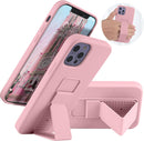 Case for iPhone 16 with Vertical Kickstand + Flexible Soft Liquid Silicone Protective Cover